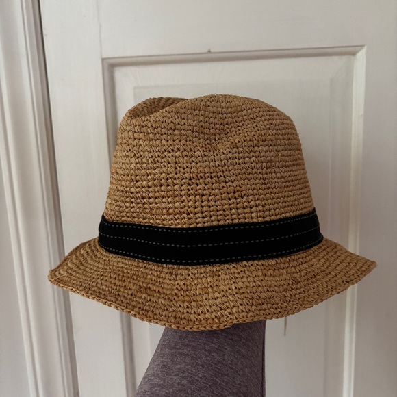 Halogen Straw Hat with Black Ribbon NEW NWT‎ main image 4